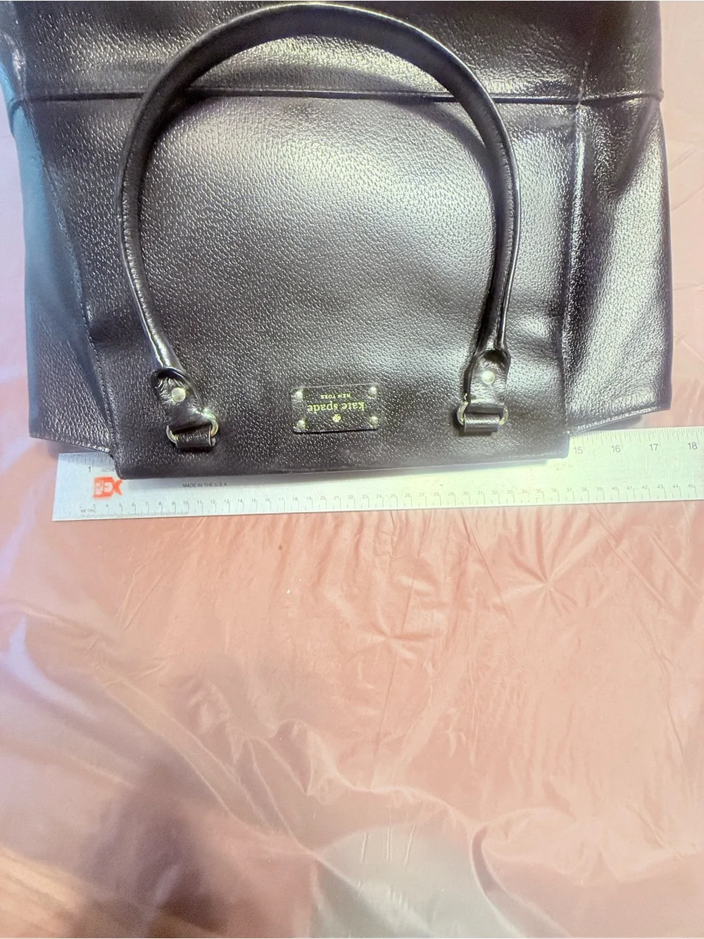 Kate Spade Wellesley Camryn Black Pebbled Leather Large Zip Top Tote Bag